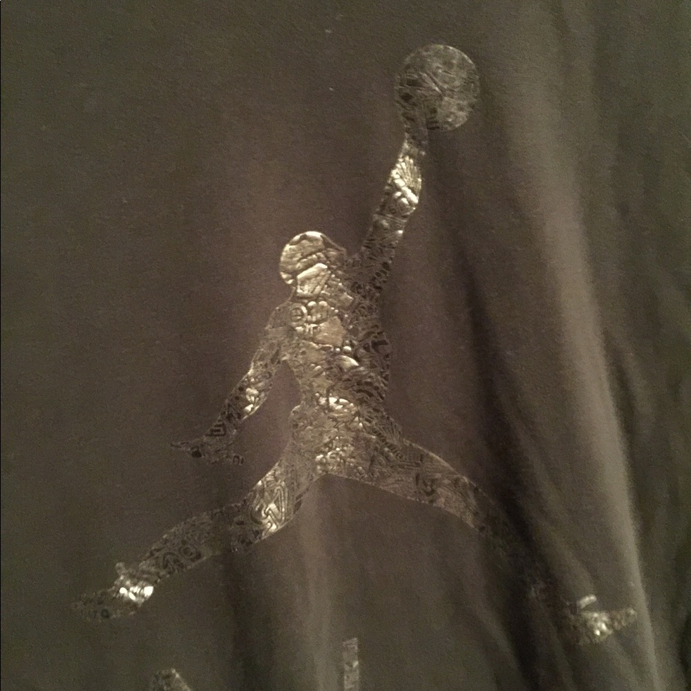 Jordan 4xl Black Tee Big a d Tall